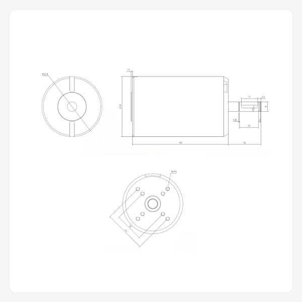 63100 Sensored Outrunner Brushless DC Motor For Power Tool Go Kart And ESK