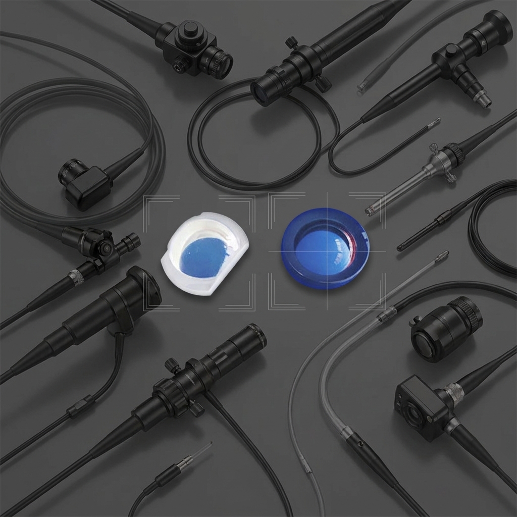 Biocompatible Sapphire Endoscope Lens Scratch Resistant Medical Grade Optics