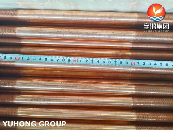 ASTM B111 C12200 Cooling Copper Tube Aluminum Fin Coil Pipe Bundle Custom