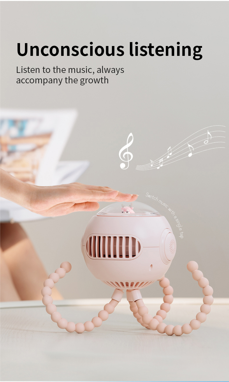 Flexible Adjustable Desktop Baby Clip Fan Mini Portable Rechargeable Usb Hand Held Octopus Fan Wholesale Stroller Baby Fan
