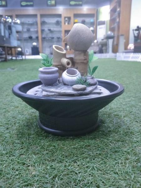 20x18.5cm Traditional Bamboo Home Interiors Decoration Living Room Tabletop Indoor Water Fountain Polyresin