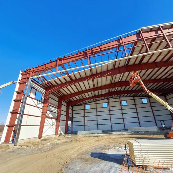 Modern Clear Span Prefab Steel Garage Steel Structure Workshop Warehouse Shed Supermarket
