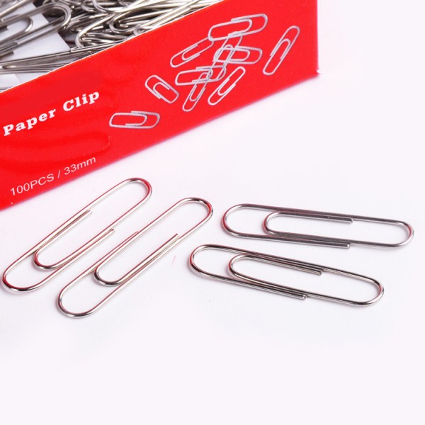 Hot selling 100pcs/33mm clip paper with high quality for office