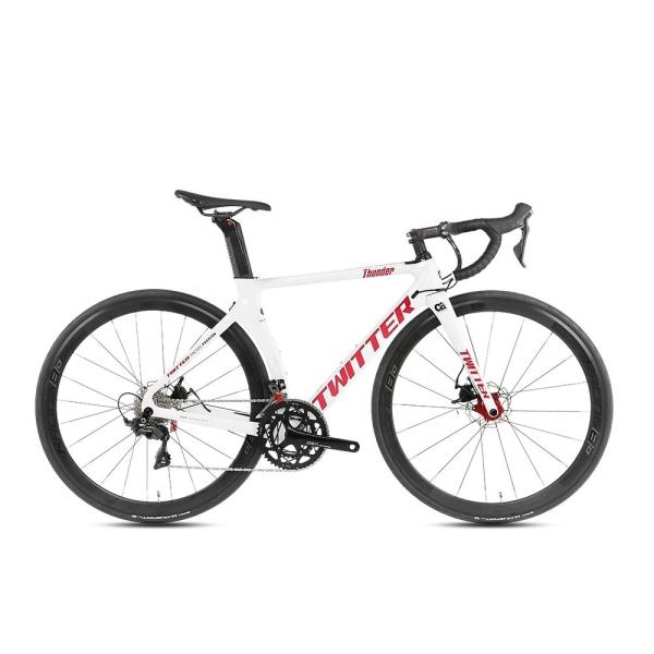 Roadbike Carbon Disc Brake Racing Bike 700c for Men Carbon Fiber Frame 22 Speed Bicycle Wheel Size Length 1.6m