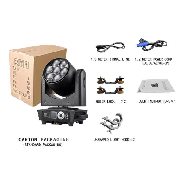 Project Installation 300w Moving Head RGBW 4in1 Wash Effect LED Lights for Wedding Stage