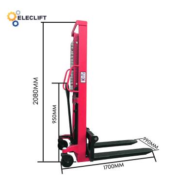 Yellow Manual Forklift CTY01/02/03 With 85mm Fork Height And Adjustable Lifting Height Up To 1600mm