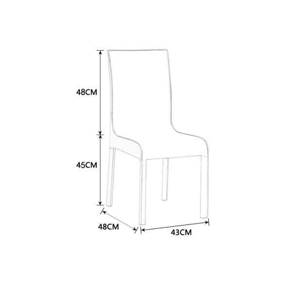 Waterproof PVC Leather Dining Chairs With Metal Legs Hotel Conference Using
