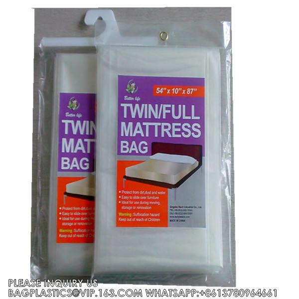 Manufacturer Mattress Bag Cover For Moving Storage 5 Mil Heavy Duty Thick Plastic Protector Reusable Bag