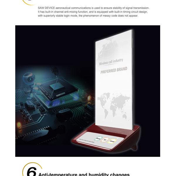 5-ключевая кнопка вызова заказа/воды/сервиса/счета/отмены ресторанов