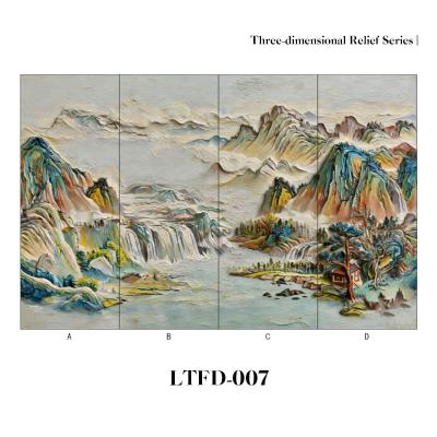 3D Relief PVC Wall Panel Waterproof Lifelike Patterns Retail Display