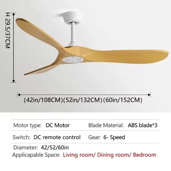 Luxury Ceiling Fan Light Remote LED Electric Fan Light with glass lampshade metal Stealth Fan Light (WH-VLL-28)