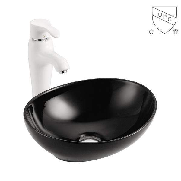 Sleek And Elegant Oval Ceramic Art Bathroom Sink Counter Top Wash Basin