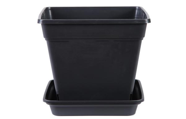 Horticultural Anti Extrusion Blown Plastic Farmhouse Flower Pots With Resin Chassis