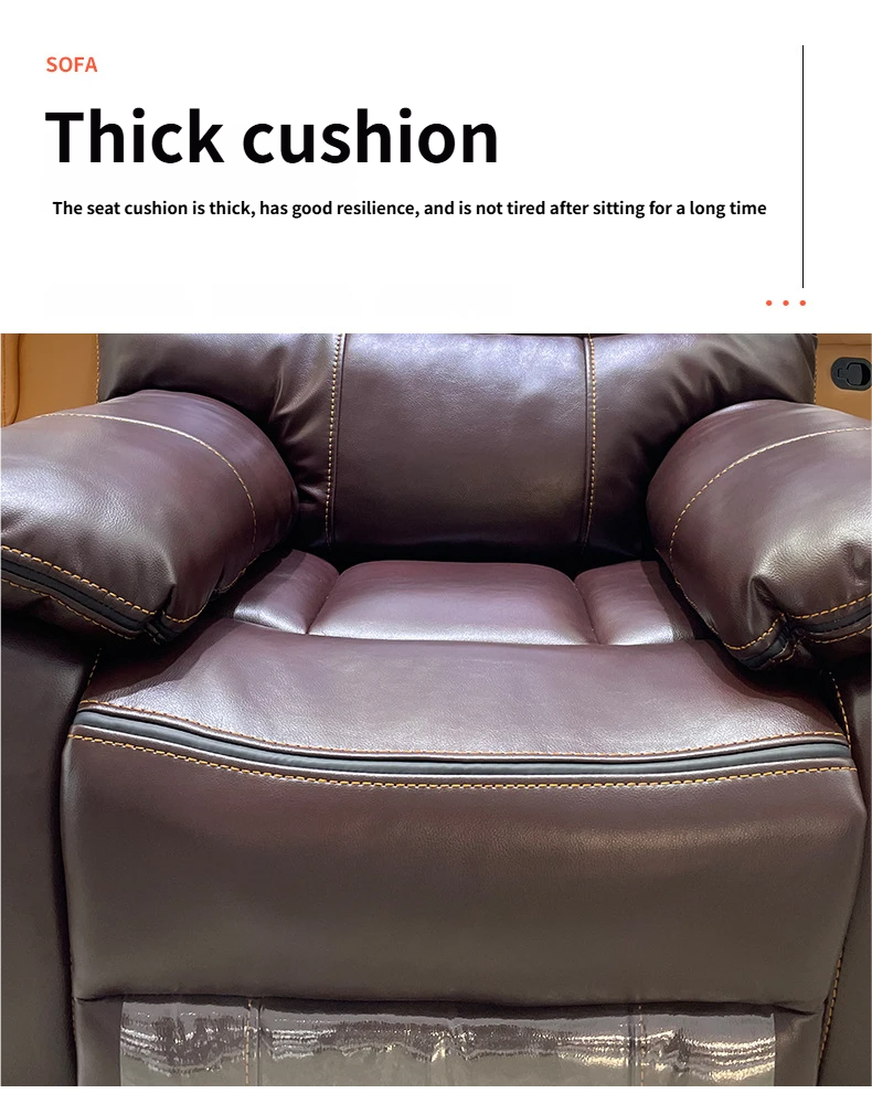 Swivel Rotatable Leather Recliner Sofa Chair-Ergonomic Modern Design for Bedroom Balcony & Study Room