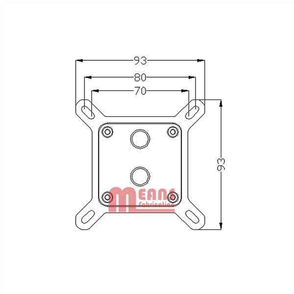 The high quality CPU Water block,Radiator,MS-055-AC,Acrylic/Carbon steel/Red copper.Rohs