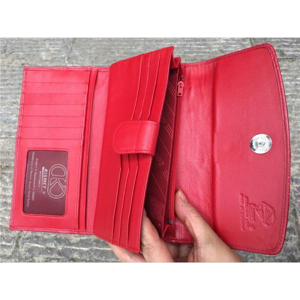 Authentic Stingray Skin Female Long Trifold Wallet Coin Case Genuine Leather Women Large Red Clutch Purse Lady Money Bag