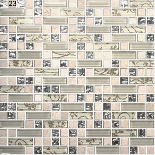 Stain-resisatnt and Stunning Glass and Metal Swimming Pool Mosaics For Project