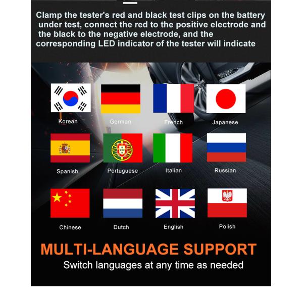 KONNWEI KW650 12V Battery Tester For Cars Trucks