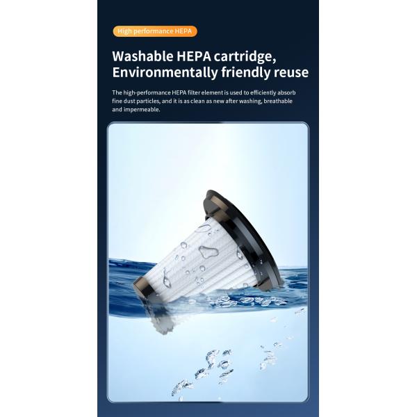 Wireless Stick Handheld Vacuum Cleaner Maximum Runtime 30min Ideal for Garage Cleaning
