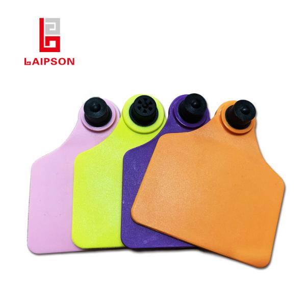 TPU 75MM Long Range UHF RFID Long Range Uhf Rfid Livestock Ear Tag For Tracking Cow Horse