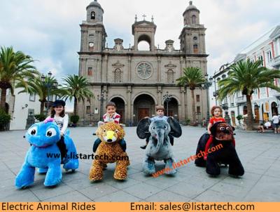 Outdoor Animal Riding Stuffed Plush Riding Toys Electric Animal Scooters, Hot Sale!