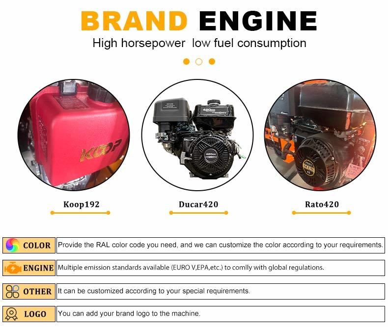 HT10L Wheeled Mini Excavator with 10KW Rated Power