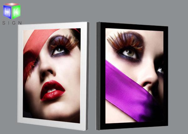 Wall Mounted Aluminum LED Light Box Picture Frame 36 X 48 Customized