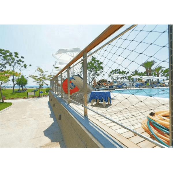 Ferrule Stainless Steel Wire Rope Mesh Net 1.2mm 1.6mm Flexible Deck Railing