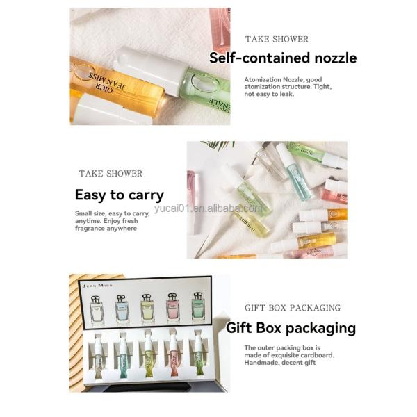 Floral Scent Women's Perfume Sample Set 3ml*5 Eau de Toilette in All-Purpose Gift Box