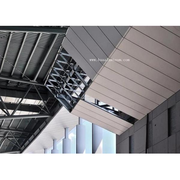 Dustproof 8 Feet Aluminium Composite Curtain Wall Panel PE Coated