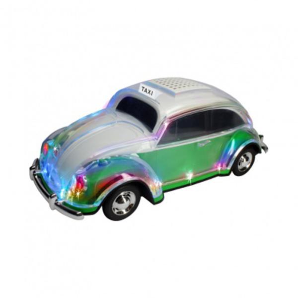 USB Car Shape Loudest Bluetooth Speaker Taxi LED Light FM AUX