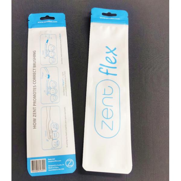 Custom printed Pearl Film plastic cosmetic brush packaging bag