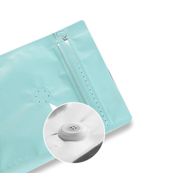 One pound Transparent Aluminum Foil eight side seal coffee bag with air valve