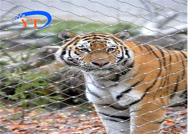 Knitted Type 2.4mm Ss Rope Mesh Tiger Monkey Enclosure In Zoo Fence
