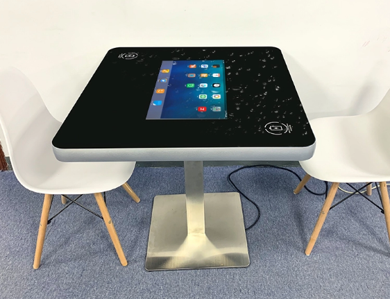 22 Inch Interactive Touch Screen Kiosk Coffee Touch Table Support Wireless Charging