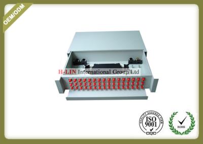 2U 48 Ports Slidable Fiber Optic Distribution Box / Distribution Cabinet Rack Mounted