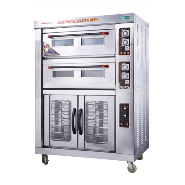 Restaurant Industrial Baking Oven Double Deck 1300x835x1800mm Proofing Bread