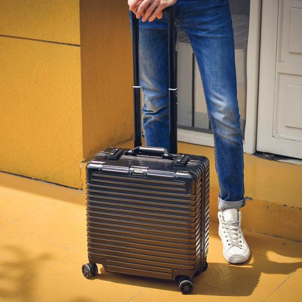18 inch luggage, multifunctional small boarding luggage, business aluminum frame suitcase, men's and women's password 17 travel hard box