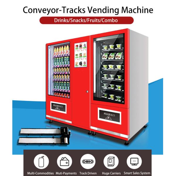 Intelligent Auto Vending Machine With Conveyor Belt Tracks And Touch Screen