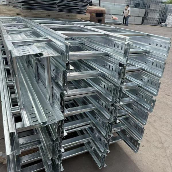 Multi Style Aluminum Ladder Cable Tray OEM Metal Electrical Trunking