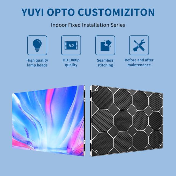 Ultra Thin P2 Indoor LED Display Screen , Conference Room Background Video Wall