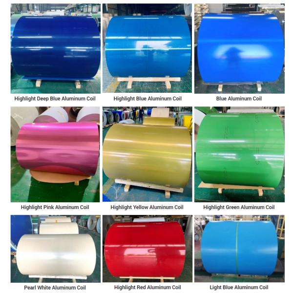 штукатурка 1060 3003 3105 6061 алюминиевая Rolls катушки выбила покрытый цвет