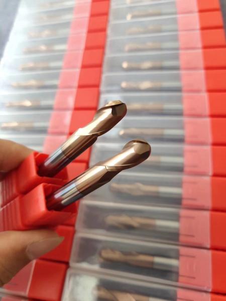 Tungsten Carbide WF25 Ball Nose Milling Cutter 2 Flutes