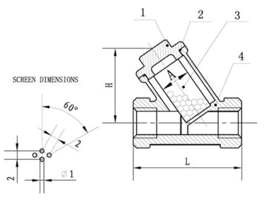 Женский продетый нитку стрейнер 800WOG нержавеющей стали y для газа масла воды