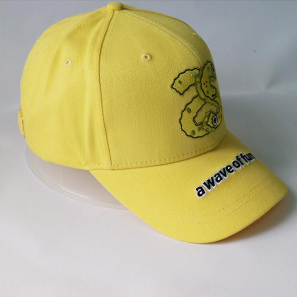 Limão - chapéu amarelo do tampão dos esportes dos desenhos animados do bordado 3D/do chapéu basebol do applique unisex