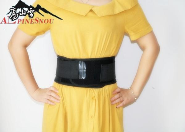 Ceinture noire de soutien de taille de massage de matrice de points d'aimant avec quatre plaques d'acier