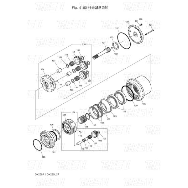 NA00325 DX220 Excavator Travel 2 Stage Carrier for Transport Packaging Dealed Bag within Machinery Repair Shops' advanced technology