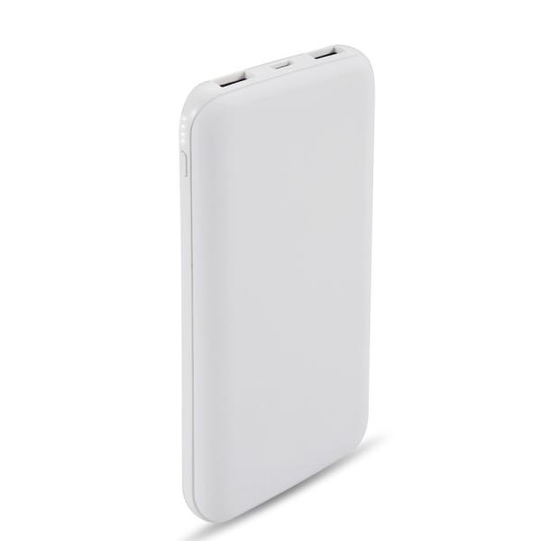 ABS 10000mAh Polymer Battery Dual USB Wireless Charger Sticker Power Bank