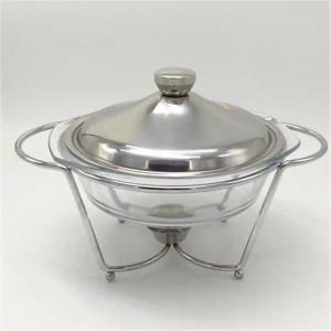 Forno de álcool transparente Rebocador redondo com tampa de vidro