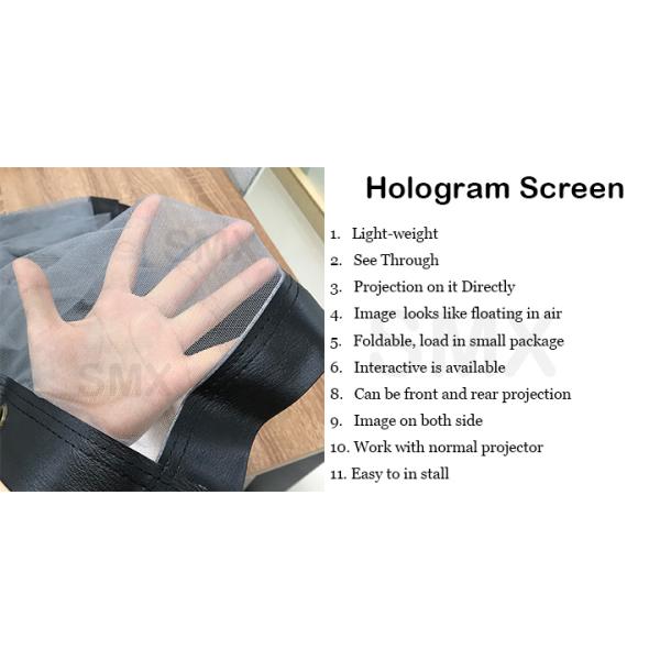 360 экран сетки Hologram сети проекции экрана проекции влияния степени 3D голографический